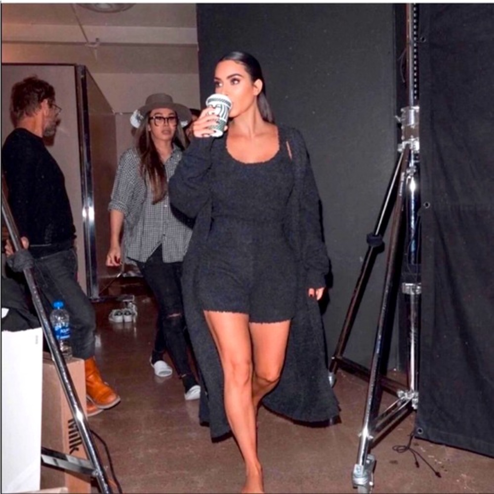 NWT Skims Cozy Knit Robe Onyx S/M